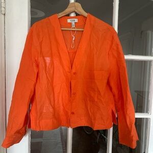 COS Orange Button-Up Shirt